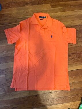 Men’s short sleeve orange Polo